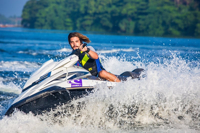 Person on a jet ski